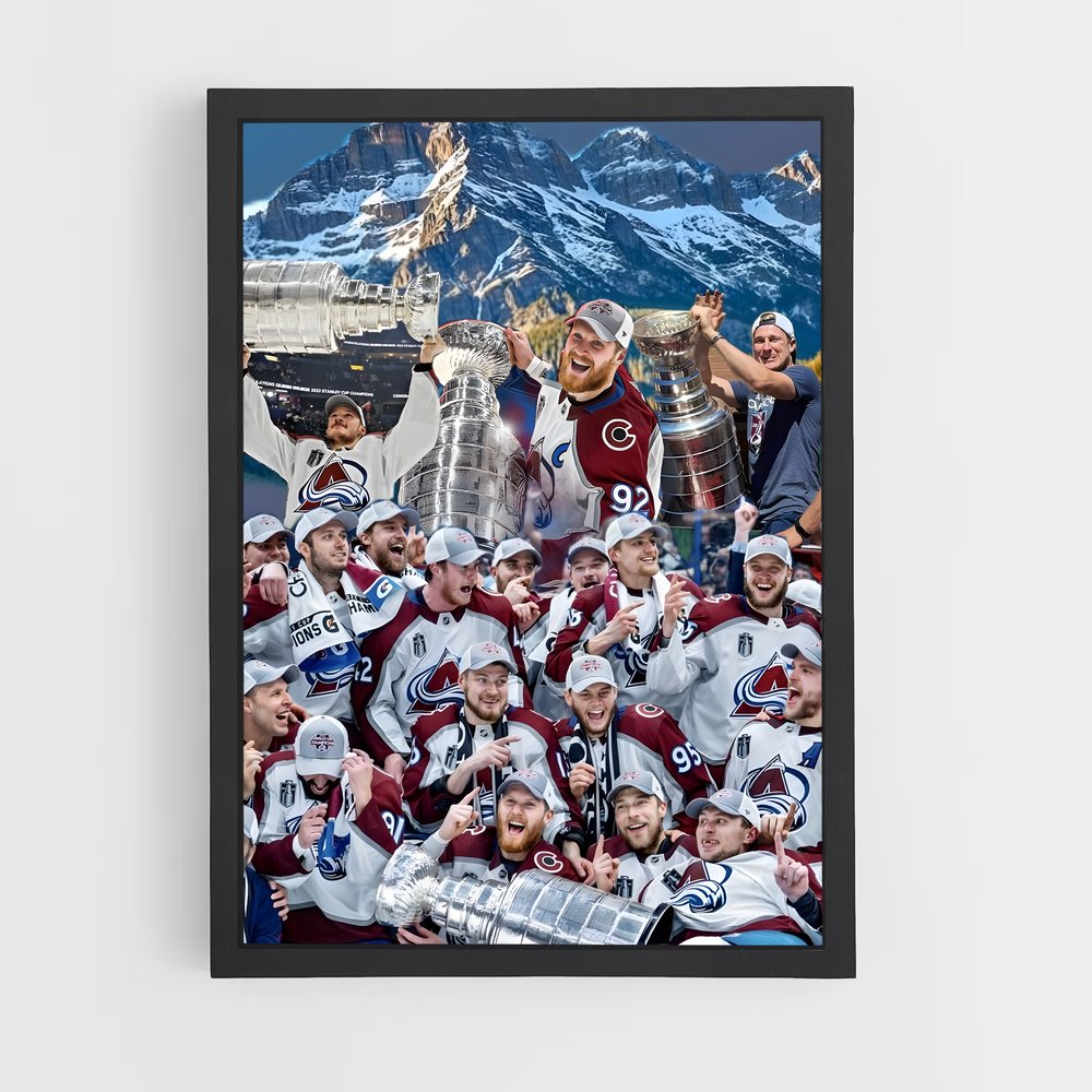 Poster La Victoire des Avalanche – affiche Hockey sur glace (vue 2)
